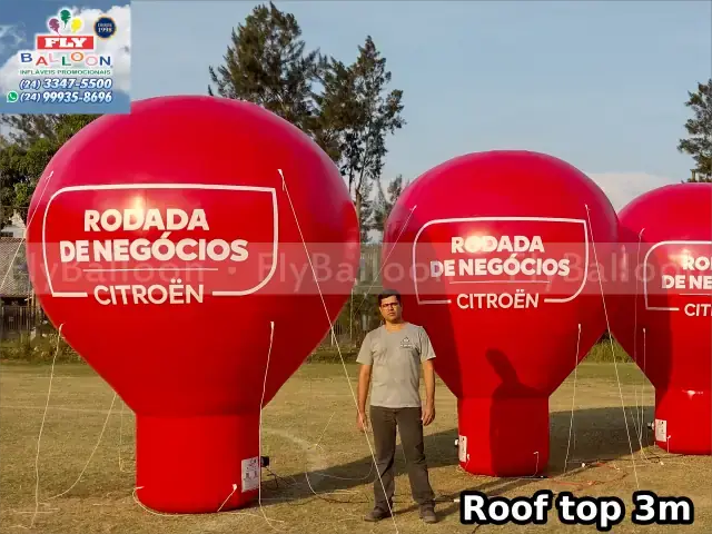 Balão inflável promocional roof top em rodada de negócios Citroën