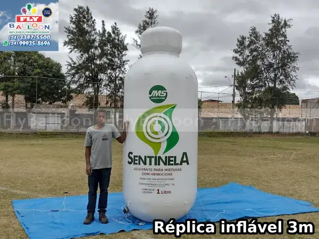 Réplica inflável gigante promocional embalagem Sentinela JMS Agriculture