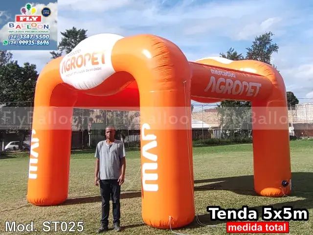 Tenda inflável promocional Mercadão Agropet