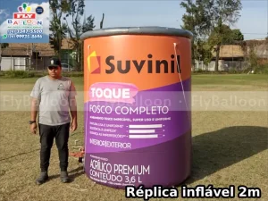 replica inflável gigante promocional lata tinta suvinil toque fosco completo